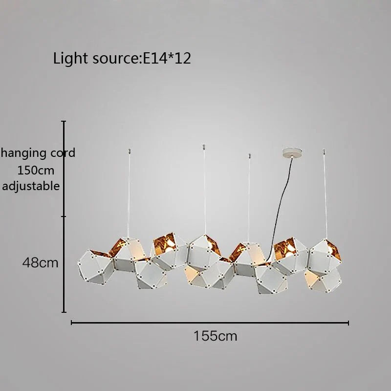 Afralia™ Cube LED Pendant Light: Art Deco Hanging Lamp for All-Match Style