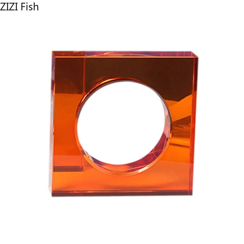 Afralia™ Geometric Crystal Arch Glass Sculpture Desk Decoration Ornament