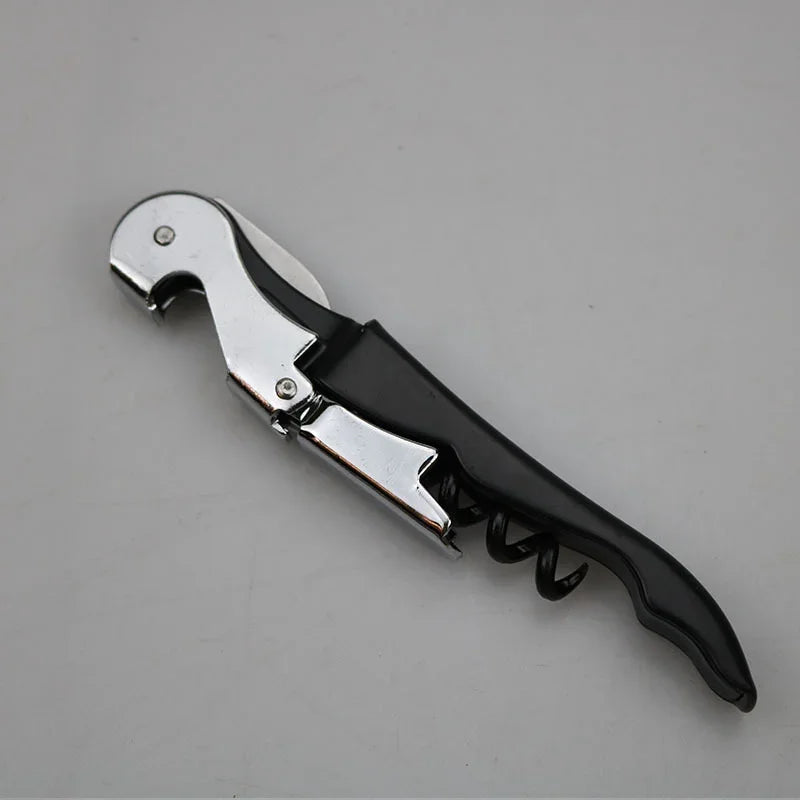 Afralia™ Stainless Steel 2 in 1 Bottle Opener Corkscrew Beer Cap Remover Bar Accessories