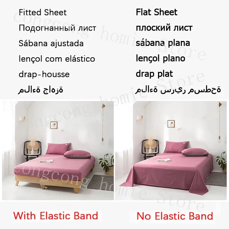 Afralia™ Simple Waffle Bedding Set Single Double Size AB Double-sided Duvet Cover