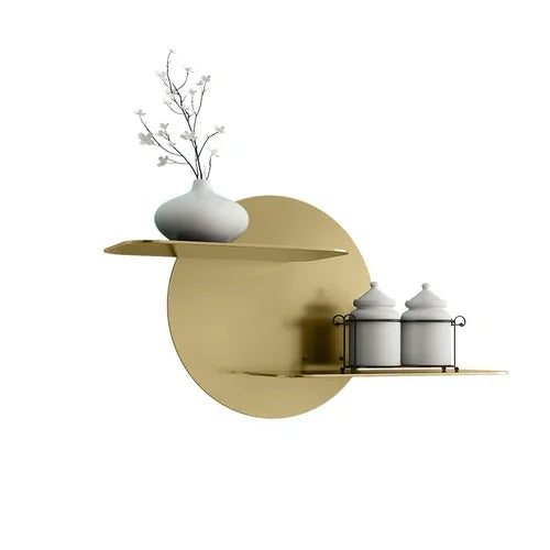 Afralia™ Modern Wrought Iron Storage Wall Rack for European Background Wall Ornaments