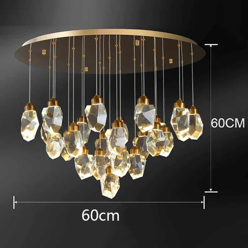 Afralia™ Crystal Chandelier: Luxury Pendant Light for Living and Dining Room