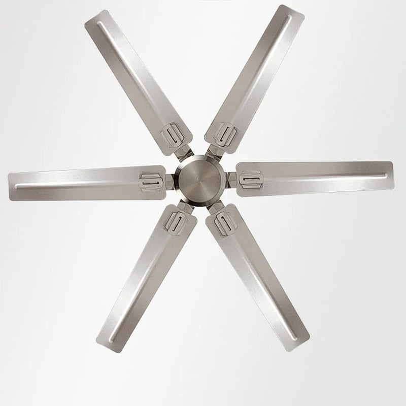 Afralia™ Large 6-Blade Stainless Steel Ceiling Fan for Living Room, Bedroom, Office