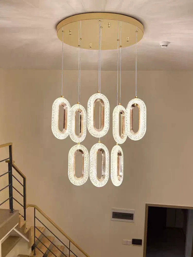 Afralia™ Oval Lamps: Modern Designer Hanging Luxury Chandelier for Living Room, Bedroom, Kitchen, Bar