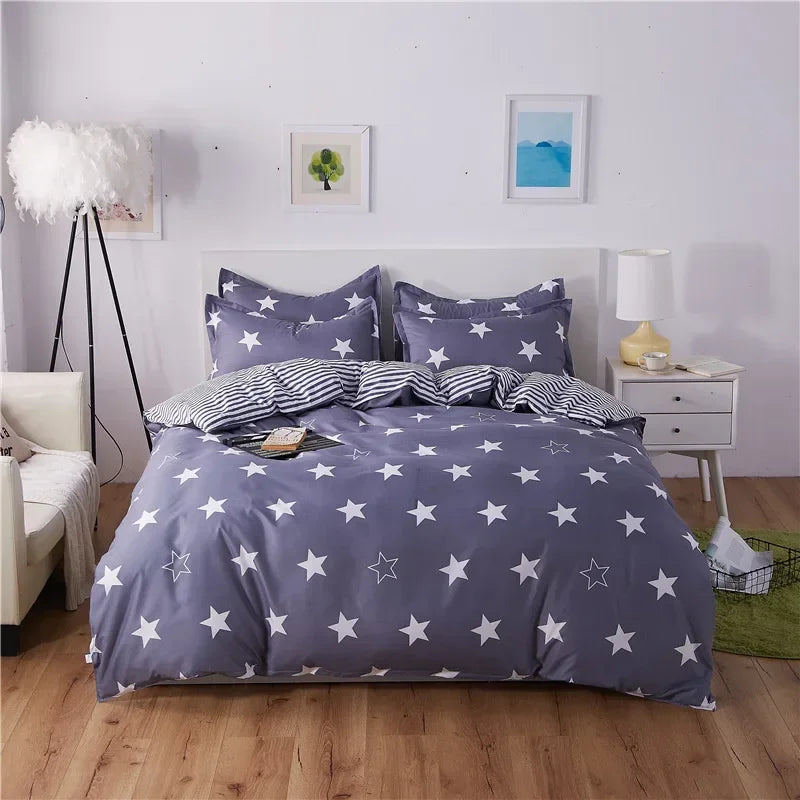 Afralia™ Printed Duvet Cover Set King Size: Lovely, Single Double Blanket Comforter & Pillowcase