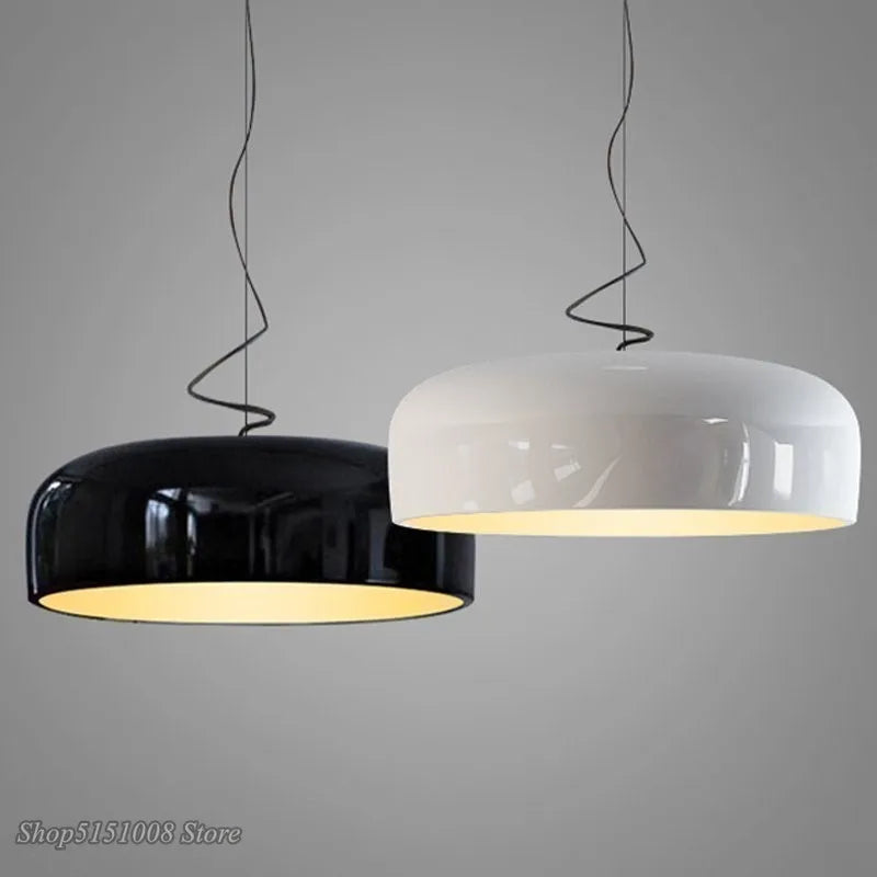 Afralia™ Modern Black Round Pendant Light for Kitchen, Living Room, Bar - Suspendu Luminaire