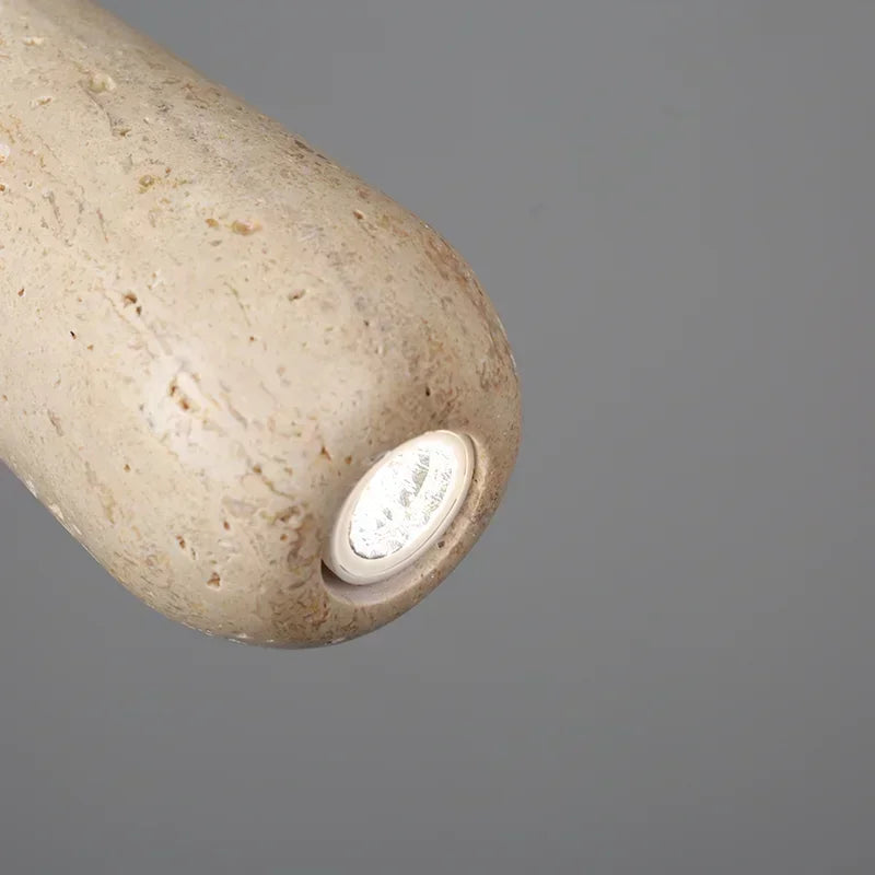 Natural Stone Art Pendant Lamp LED Chandelier by Afralia™ - Vintage Home Lighting Fixtures