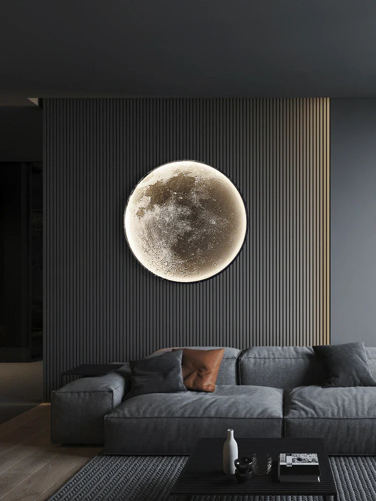 Afralia™ Moon Wall Lamp: Modern Simple Art Decoration for Living Room, Bedroom & Aisle