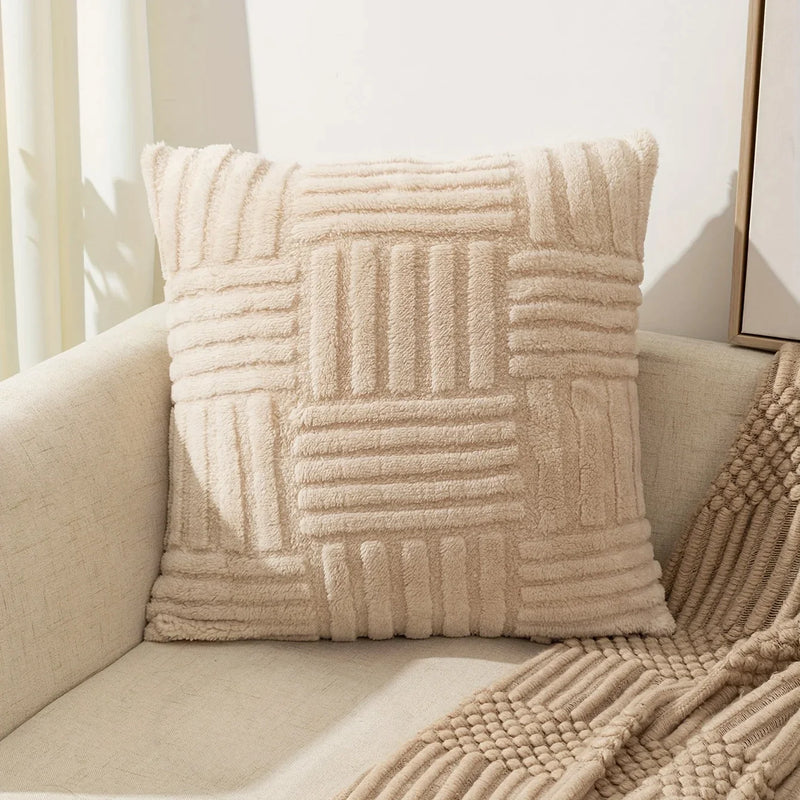 Geometric Square Ornamental Pillow Cover 45x45cm for Sofa Living Room Decor - Afralia™