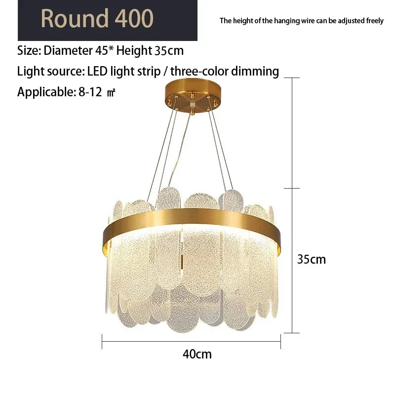 Afralia™ Crystal LED Chandelier: Modern Round Ceiling Lamp for Living Room, Bedroom & Hotel