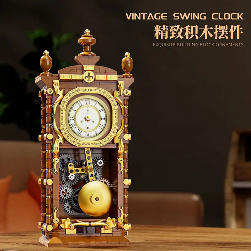 Afralia™ Swing Clock Building Blocks - DIY Retro Pendulum Construction Set
