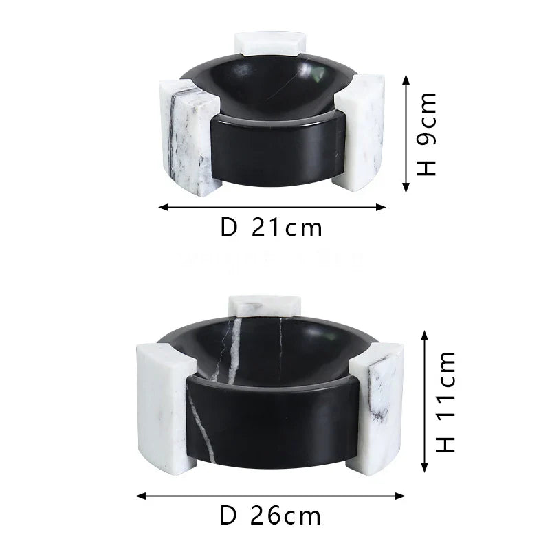 Afralia™ Marble Reception Tray: Luxury Fruit Bowl for Kitchen and Coffee Table Decor