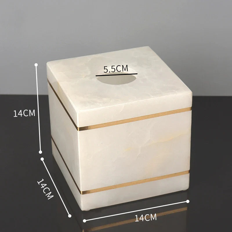 Afralia™ White Onyx Marble Bathroom Set