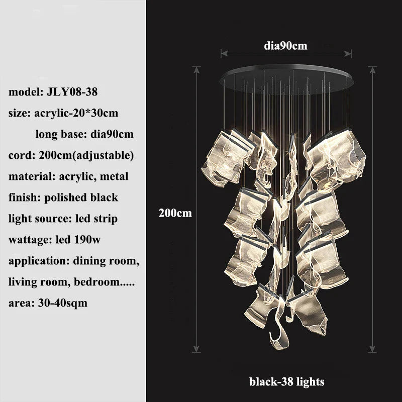 Afralia™ Modern LED Chandeliers for Home Decor & Villa, Living Dining Room Pendant Lights