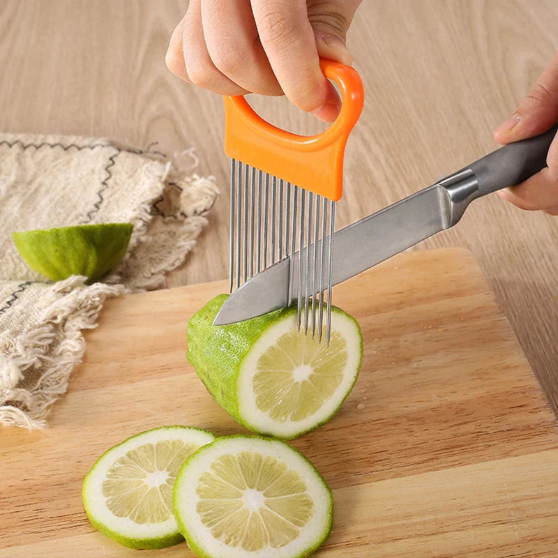 Afralia™ Stainless Steel Fruit & Vegetable Slicer Handy Kitchen Tool