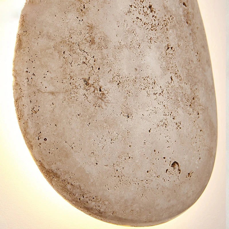 Afralia™ Yellow Cave Stone Pebble Wall Lamp: Warm Lighting for Bedroom and Living Room