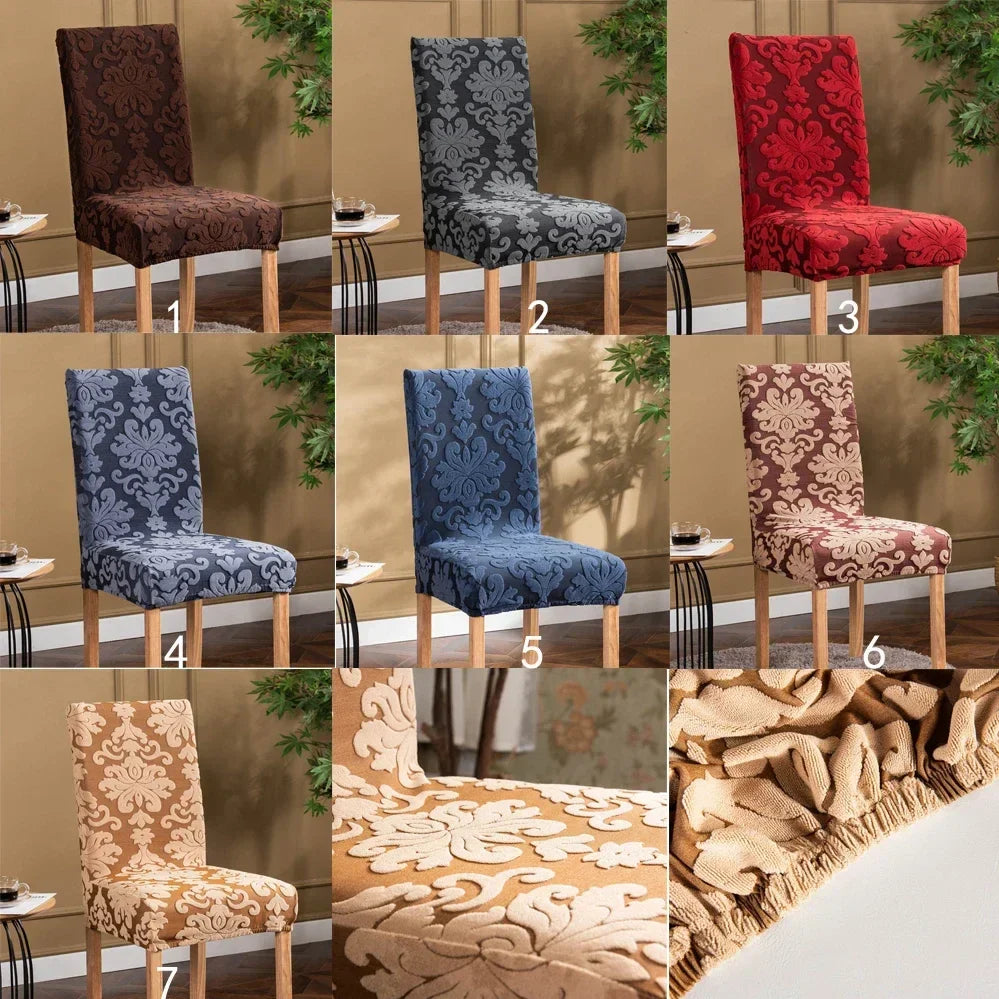 Afralia™ 3D Embossed Print Spandex Chair Cover Slipcovers - Stretch, Elegant, Durable