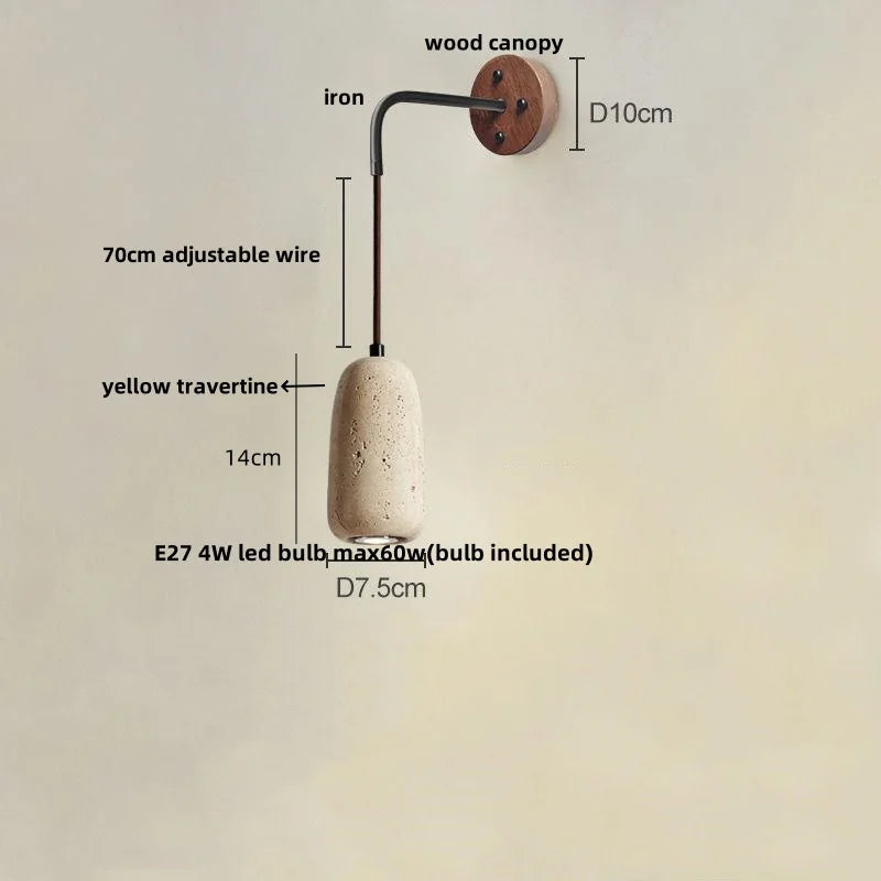 Afralia™ LED Travertine Stone Wall Lamp - Modern Nordic Stair Light