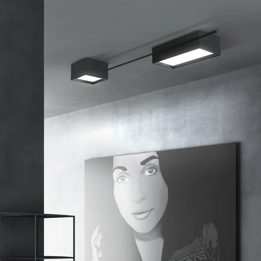 Afralia™ Black Nordic LED Ceiling Lights Chandeliers for Modern Living Room Decoration