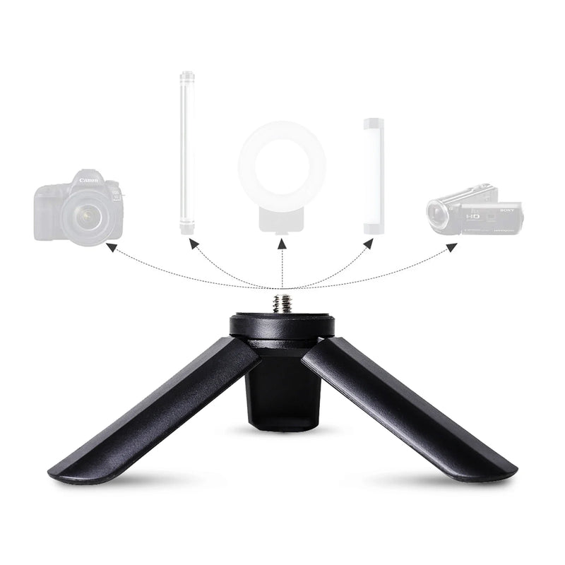 Afralia™ Mini Tripod Stand for Camera Video Light - Foldable, Portable, 1/4'' Screw