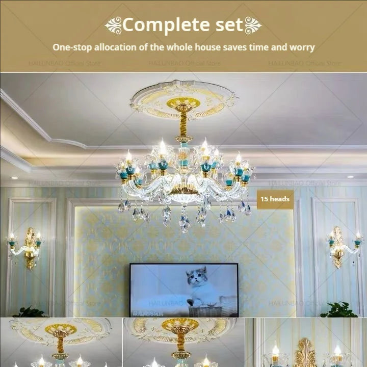 Afralia™ Modern French Crystal Chandelier for Elegant Living Room Lighting