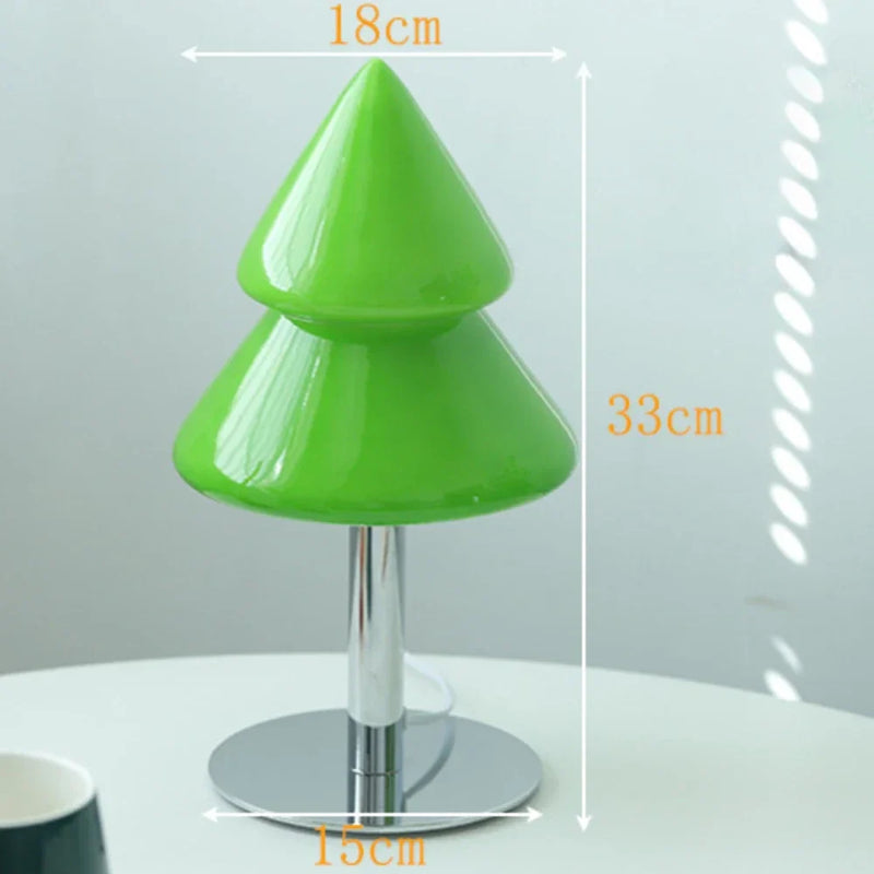 Afralia™ Christmas Tree Glass Table Lamp for Living Room & Bedroom Decor