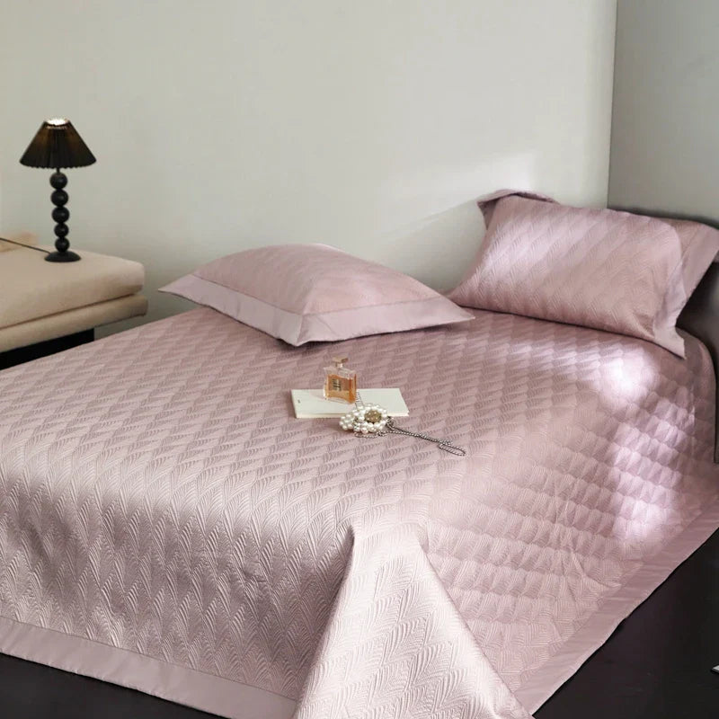 Afralia™ Cool Lyocell Fiber Quilted Bedspread Set with Pillowcase