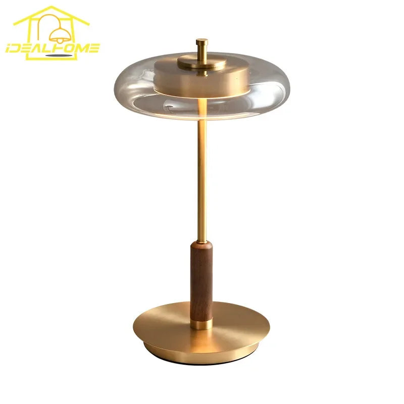 Afralia™ Classic Luxury Brass Walnut Floor Lamp LED Interior Lighting
