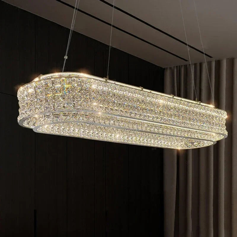 Afralia™ Crystal Chandeliers LED Lighting for Home Living Dining Room Decor