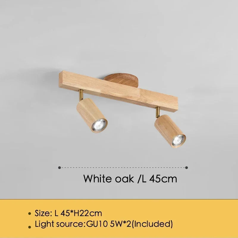 Afralia™ Nordic Wooden Ceiling Spotlight LED for Home Decor