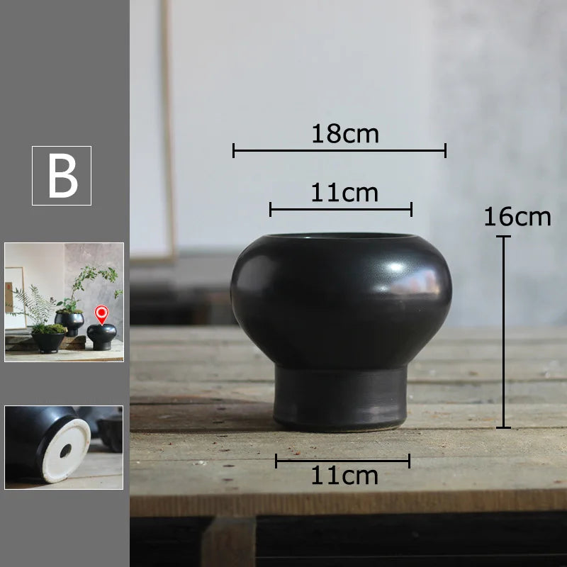 Ceramic Floral Vase Set Afralia™ Aesthetic Desk Decor Minimalist Room Flowers Arrangement