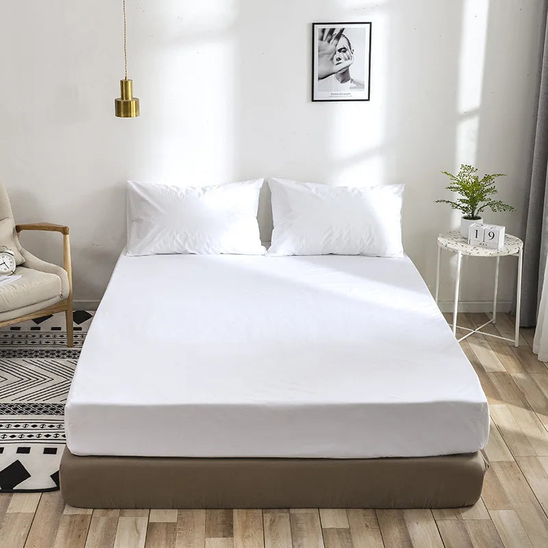 Afralia™ Waterproof Fitted Sheet with Elastic Band | Machine Washable Mattress Protector Cover