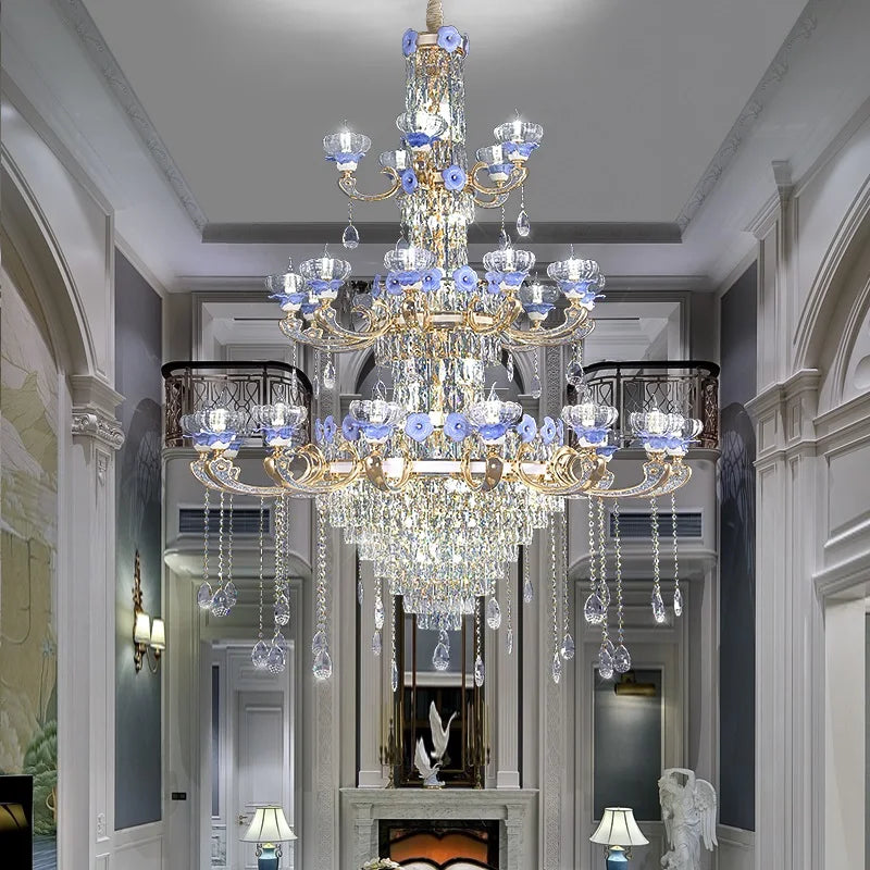 Afralia™ Crystal Candle Chandelier for Living Room, Bedroom, and Dining Room