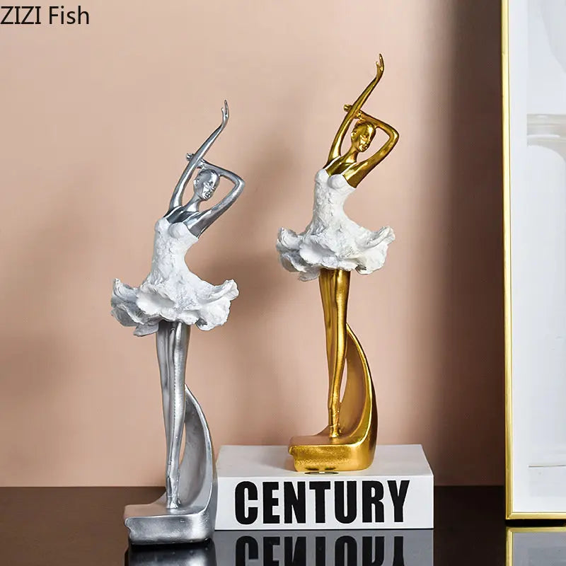 Afralia™ Ballet Dancer Resin Sculpture Desk Decoration Figure - Room Aesthetic Décor