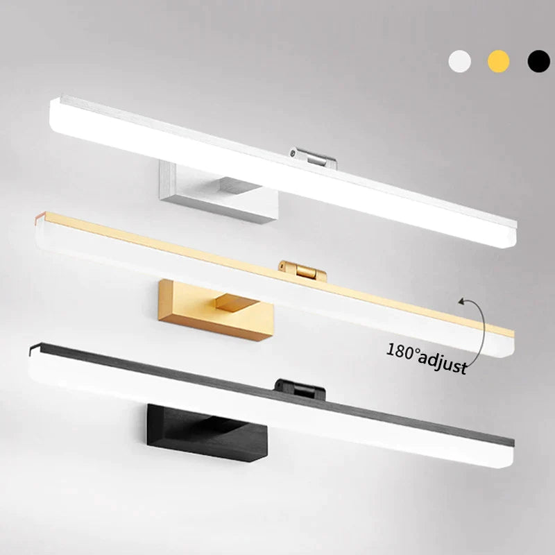 Afralia™ LED Bathroom Vanity Light Gold Silver Black 40-90cm 220V