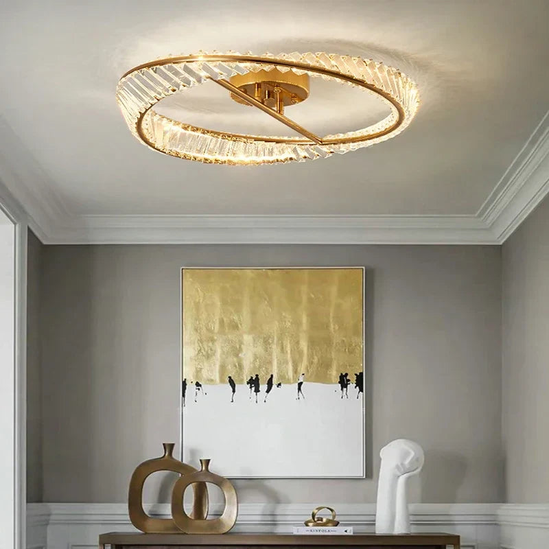 Afralia™ Crystal LED Ceiling Lights: Modern Luxury Kitchen Dining Room Lighting