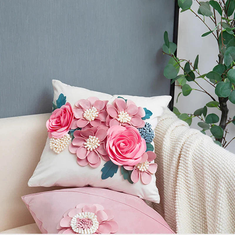 Afralia™ Rose Patchwork Pillowcase Cover for Living Room and Bedroom