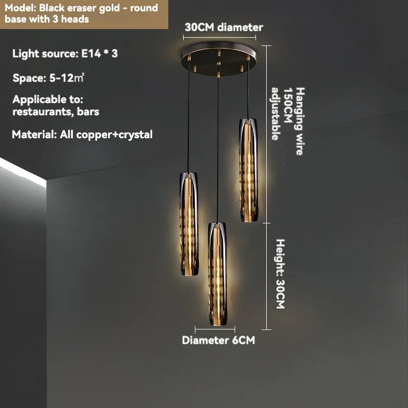 Afralia™ Crystal Pendant Light: Modern LED Round Hanging Lamp for Living Room and Dining Room