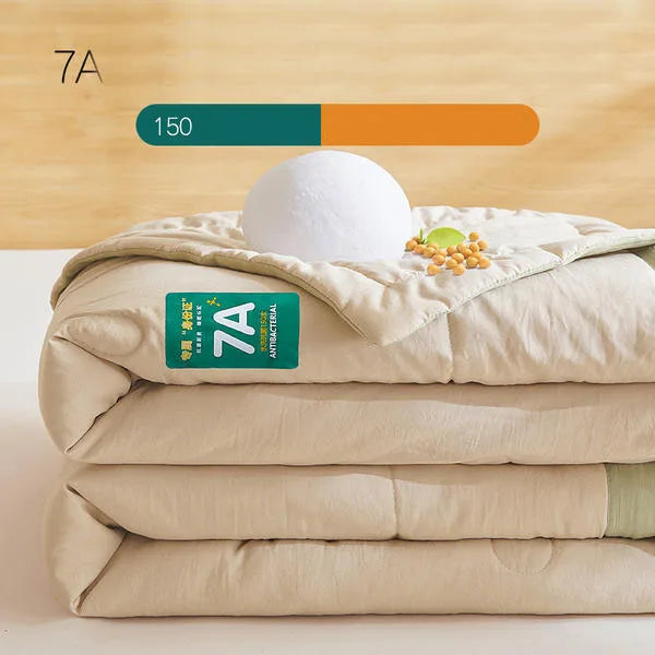 Afralia™ Summer Quilt Queen King Size Duvet, Antimicrobial Soya Fibre Filling, Breathable Comforter