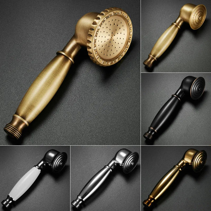 Afralia™ Antique Bathroom Handheld Shower Head | High Pressure Rainfall Nozzle Save Water