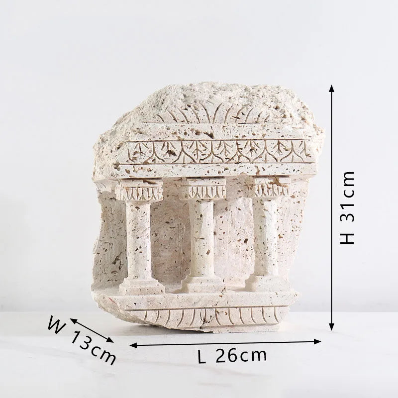 Afralia™ Handmade Marble Medieval Sculptures and Ancient Greek Roman Temple Statue