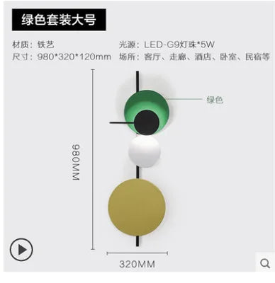 Afralia™ Round Plate LED Wall Sconce by Seascape Lamps for Hotel Decor