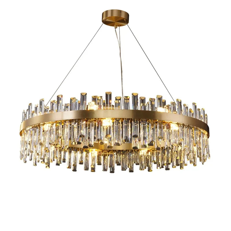 Afralia™ Crystal LED Oval Chandelier for Dining Room Lighting