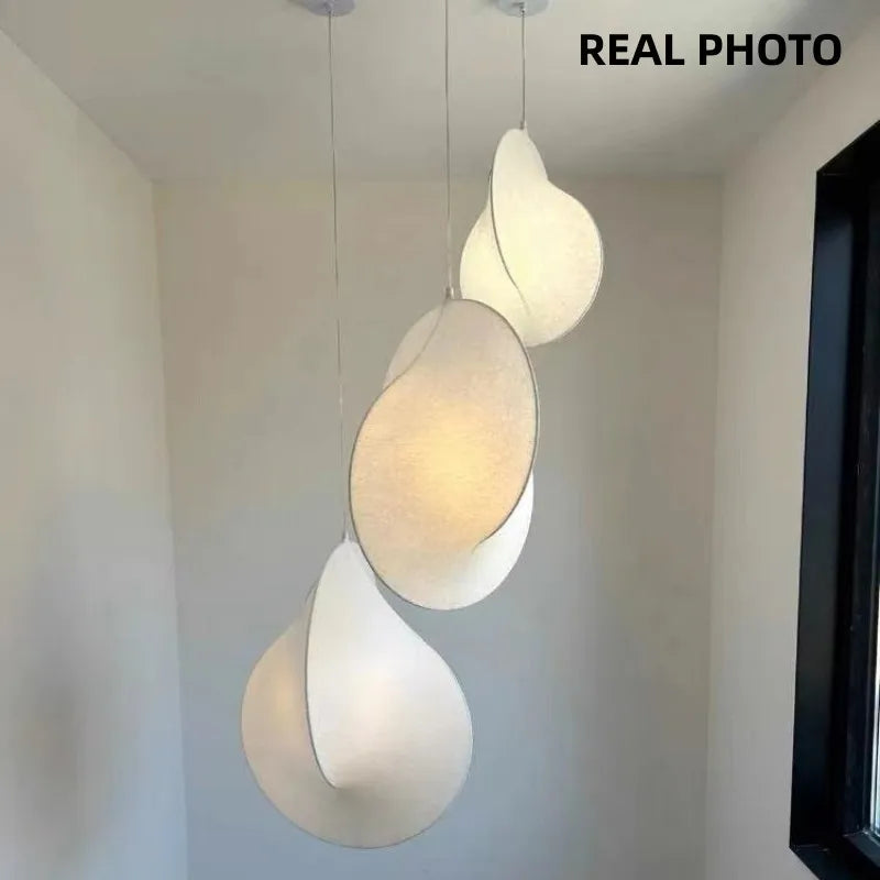 Afralia™ Nordic Silk E27 Pendant Lights Chandelier: Modern Suspended Luminarias for Home Decor