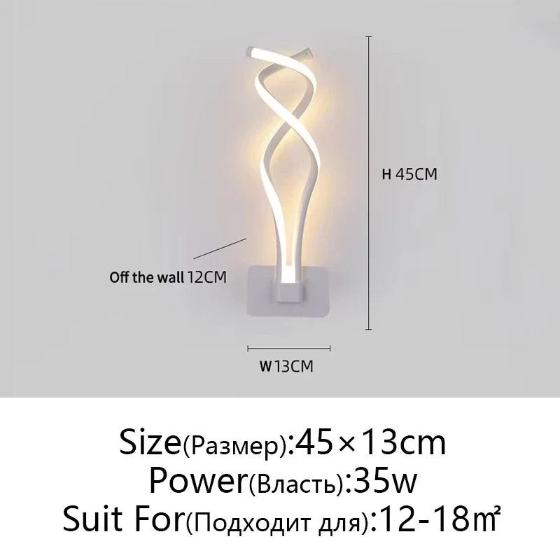 Afralia™ LED Wall Lamps Modern Minimalist Bedroom Living Room Lighting Black White