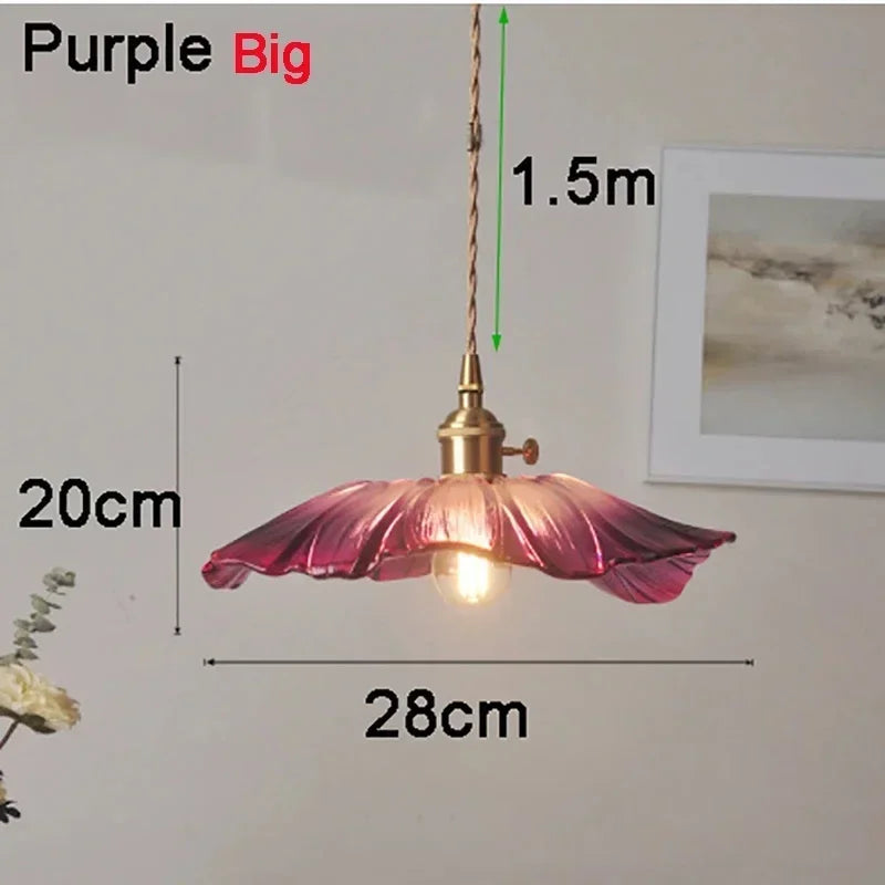 Afralia™ Flower Glass Pendant Lights for Home Decor & Lighting in Living Room, Bedroom, Shop