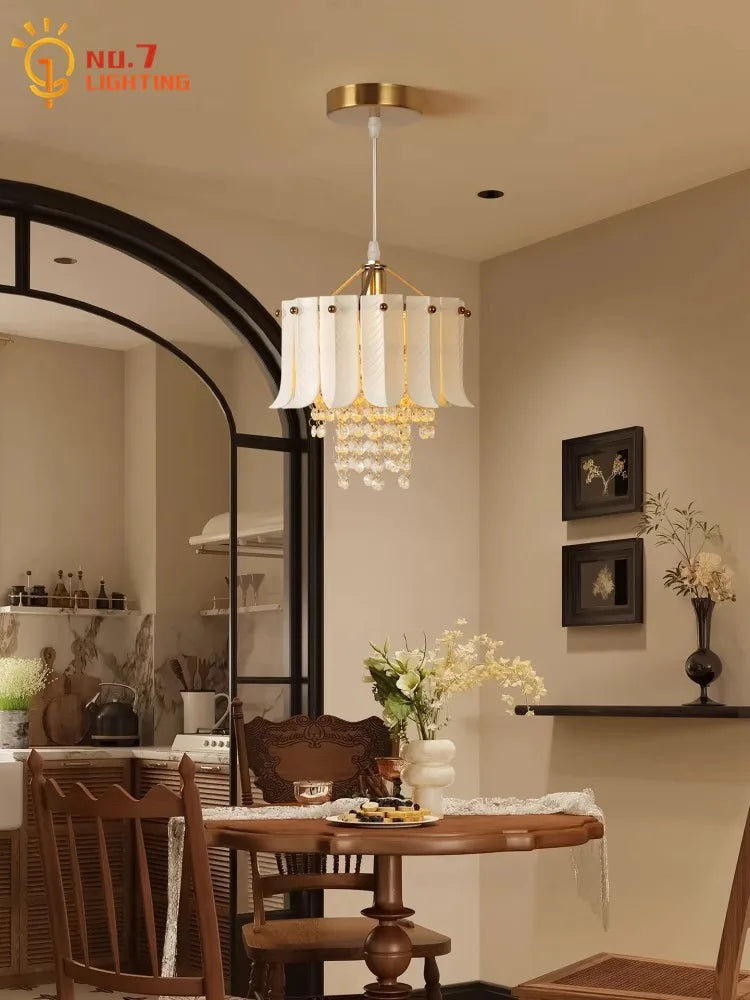 Afralia™ Crystal Pendant Lights LED E14 Modern Ceramic Luxury Atmosphere Amplify Your Space
