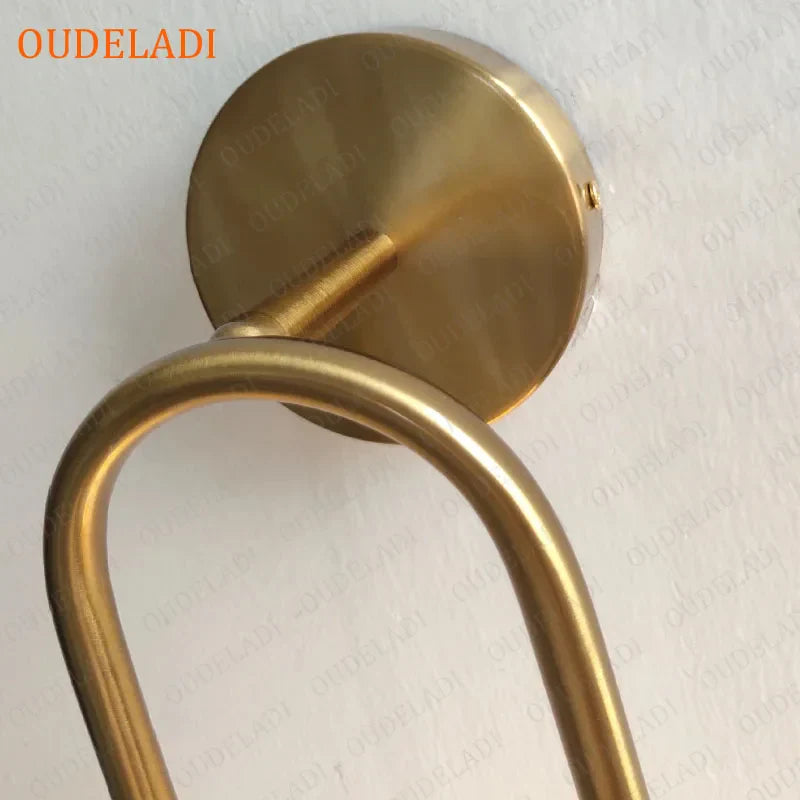 Afralia™ Brass Glass Ball Wall Sconce: LED Bedside Lamp for Bedroom, Hotel, Stair Decoration