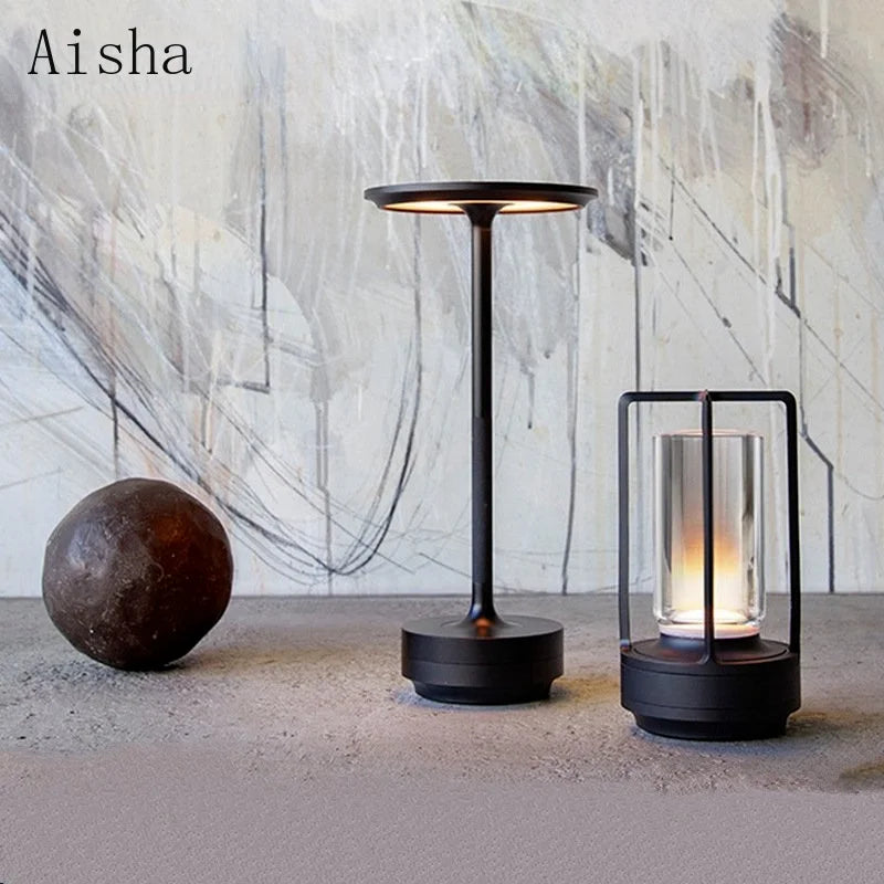 Afralia™ Retro USB Touch Desk Lamp | Dimmable Night Light for Bedroom and Restaurant