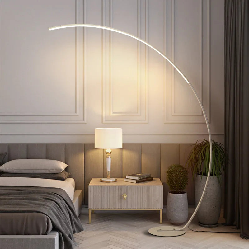 Afralia™ LED Arc Floor Lamp for Indoor Living Room Decor